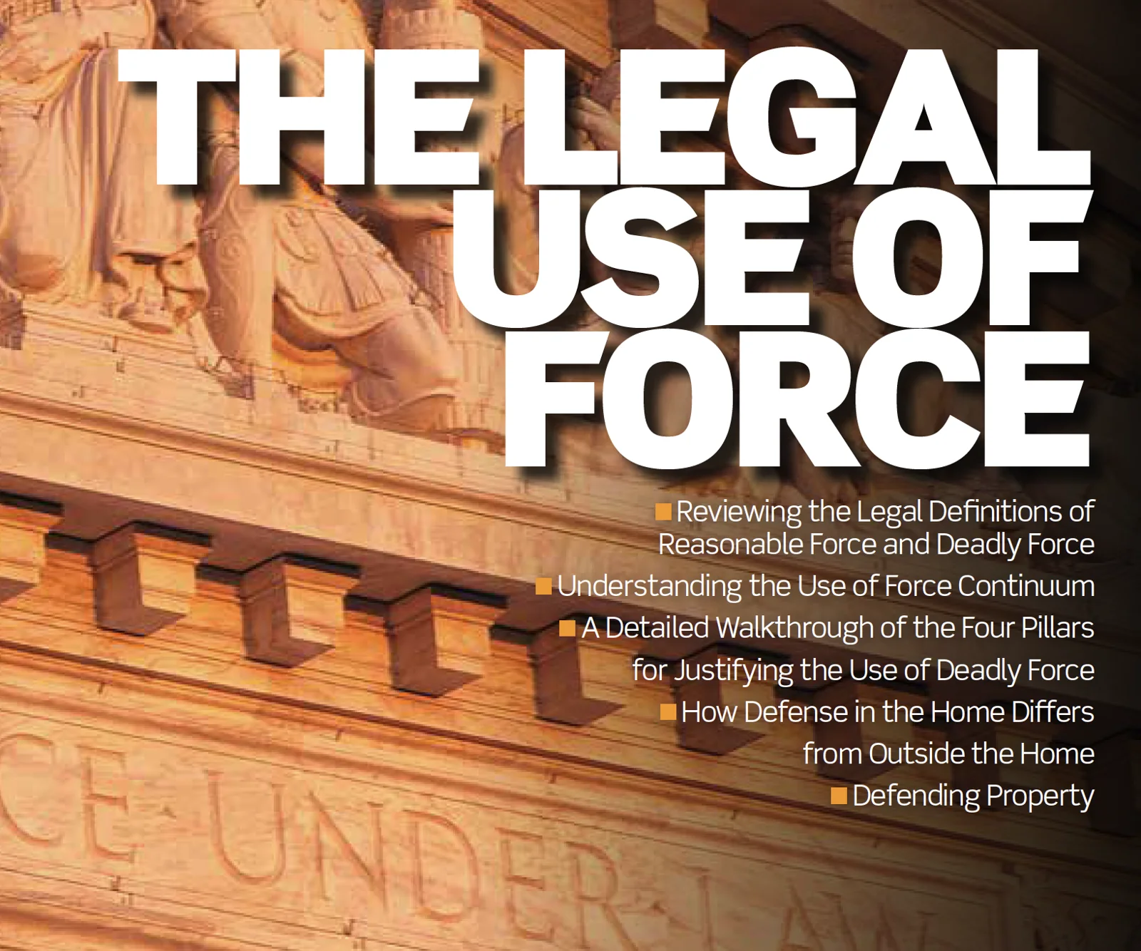 The Legal Use of Force